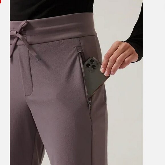 Athleta Headlands Hybrid Jogger Pants Trek Dusk Violet, Size 12 - Picture 4 of 9
